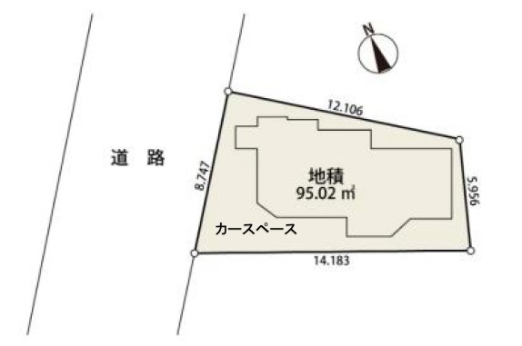 立川市錦町2丁目の中古一戸建て(区画図)