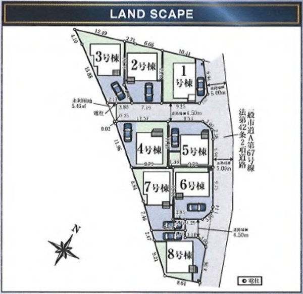 クレイドルガーデン 武蔵村山市神明3丁目 新築全8棟 2号棟(区画図)