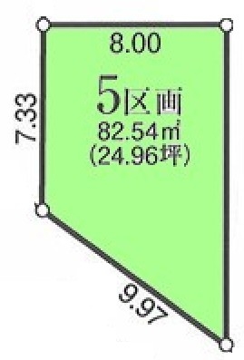 立川市栄町3丁目　売地　全5区画　5号区