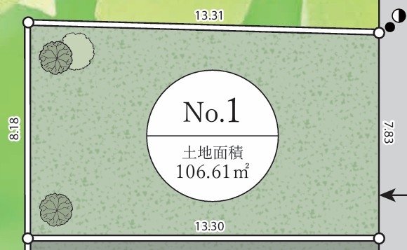 立川市若葉町1丁目 売地 全4区画 1号区