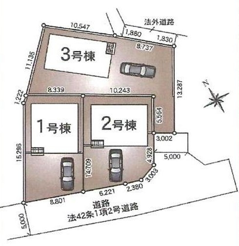 昭島市拝島町3丁目　新築　全3棟　1号棟