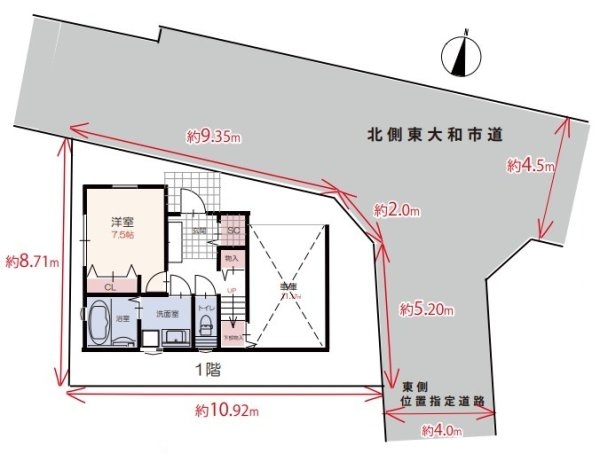 東大和市新堀1丁目　売地　全1棟