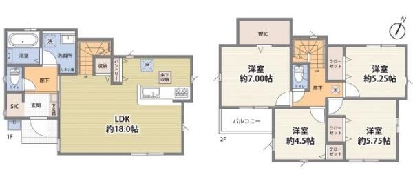 武蔵村山市神明2丁目　新築　全2棟　1号棟