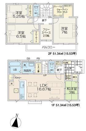 グラファーレ　あきる野市草花　新築　全4棟　3号棟