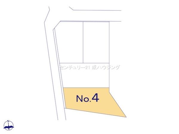 東大和市芋窪2丁目　売地　全4区画　4号区