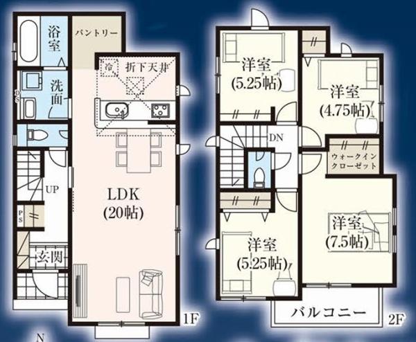 グラファーレ 武蔵村山市神明4丁目 新築 全5棟 5号棟
