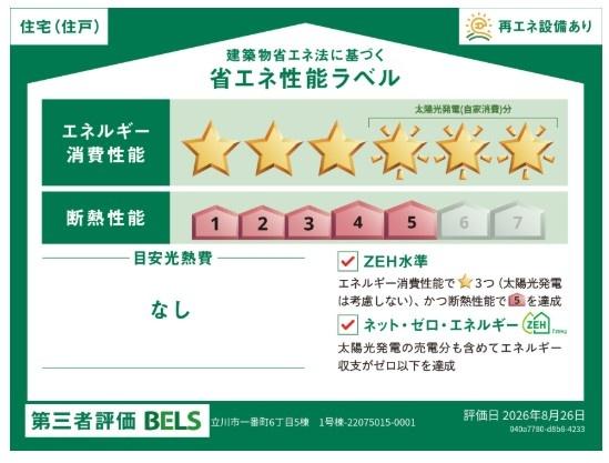 ブルーミングガーデン　立川市一番町6丁目新築　全5棟1号棟