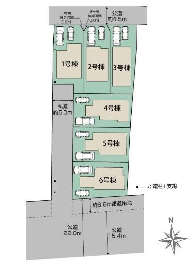 ブルーミングガーデン　あきる野市草花　新築　全6棟　1号棟