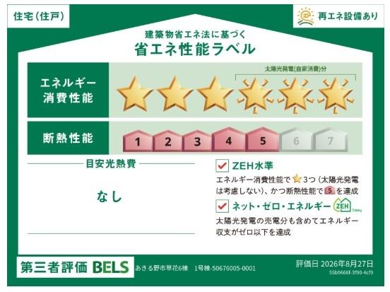 ブルーミングガーデン　あきる野市草花　新築　全6棟　1号棟