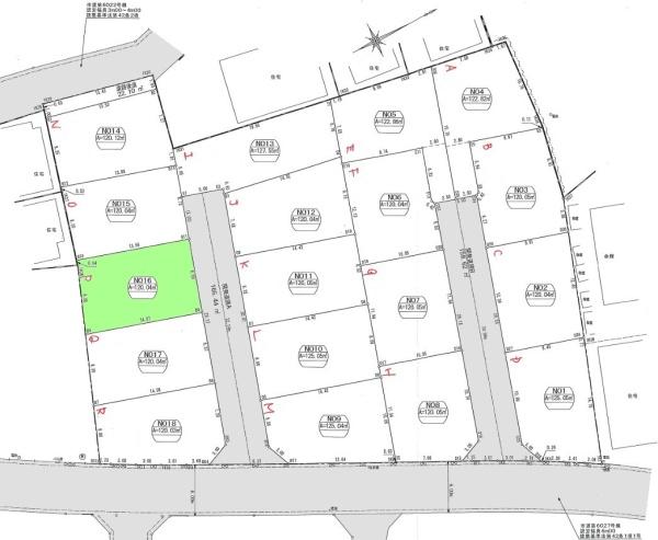 羽村市羽中2丁目　売地　全18区画　P号区