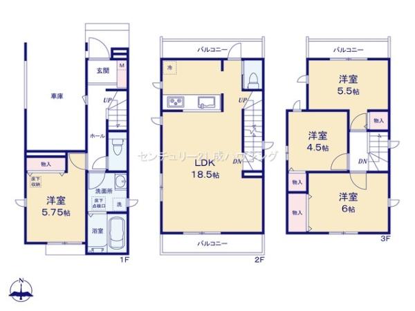 ハートフルタウン　東大和市南街6丁目　新築　全3棟　B号棟