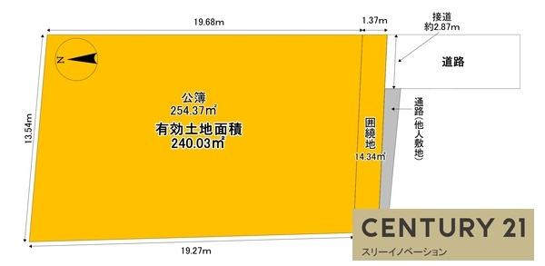 中新開1丁目土地