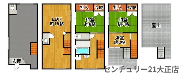 大阪市大正区平尾４丁目の中古一戸建て