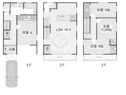 東大阪市中小阪３丁目の中古一戸建て
