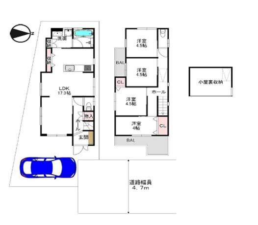 東大阪市大蓮東３丁目の中古一戸建て