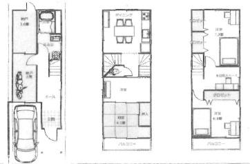東大阪市加納3丁目の中古一戸建て(間取り)