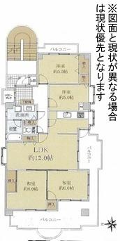 シャルマンコーポ枚岡公園F棟(間取り)