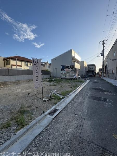 東大阪市柏田西2丁目の土地(前面道路含む現地写真)