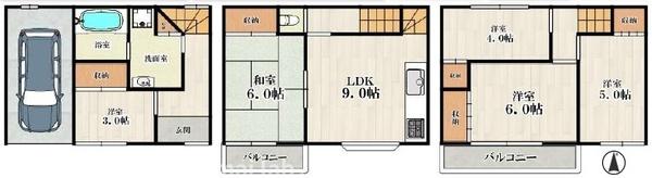 東大阪市中石切町５丁目の中古一戸建て