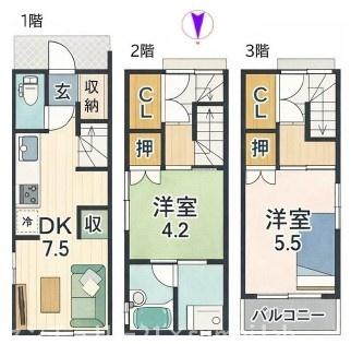 東大阪市三ノ瀬３丁目の中古一戸建て