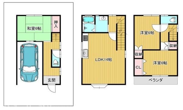東大阪市六万寺町１丁目の中古一戸建て