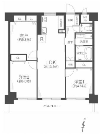 万葉ハイツ小阪菱屋西／中古マンション