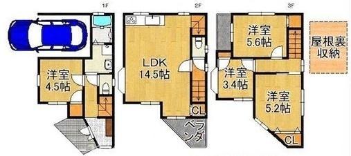 大阪市城東区中浜３丁目の中古一戸建て