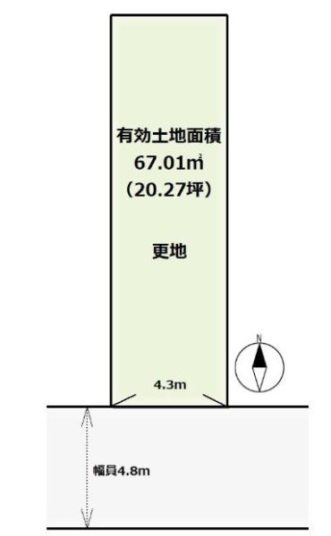京都市山科区北花山中道町の土地