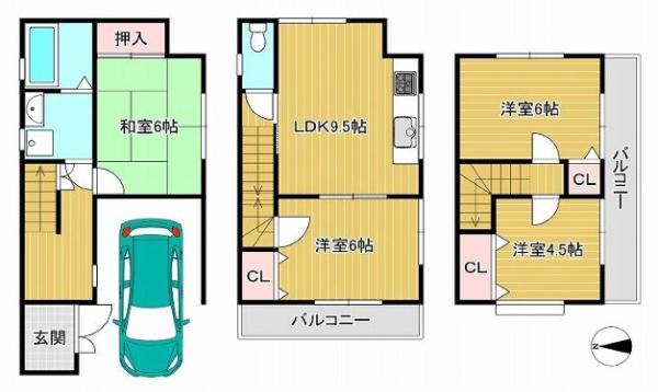 京都市山科区西野大鳥井町の中古一戸建て