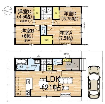 京都市伏見区醍醐新開の新築一戸建