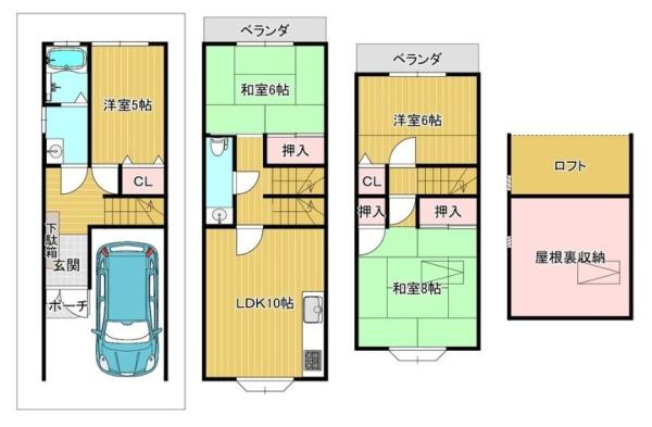 京都市山科区北花山横田町の中古一戸建て