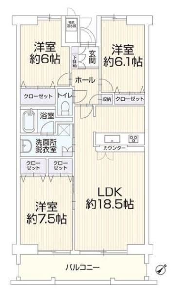 ピュアライフ草間Ⅲ　6階