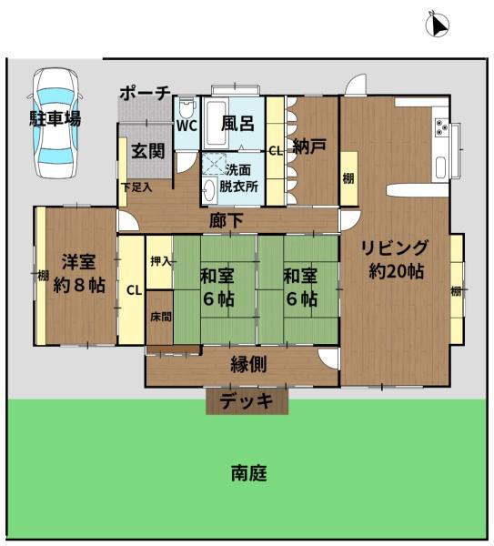 生目台東の敷地103坪の平家住宅　水害ハザードマップ外