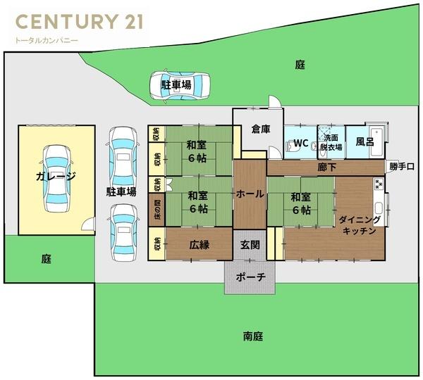 川南町の中古平家　172坪のゆったりとした敷地