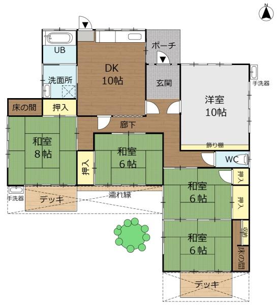 川南町中古平家　敷地230坪超　津波水害ハザード該当なし
