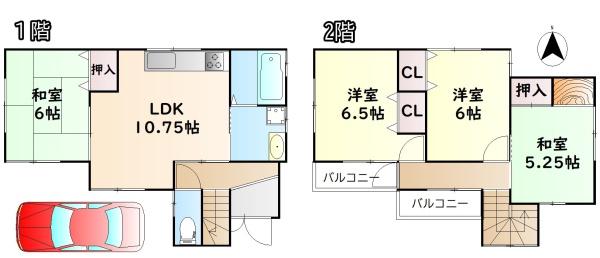 岸和田市下野町１丁目の中古一戸建て