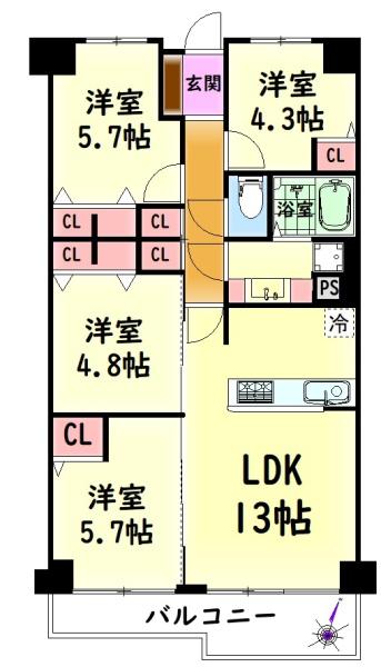 ファミリープラザ泉北光明池Ｃ棟　中古マンション