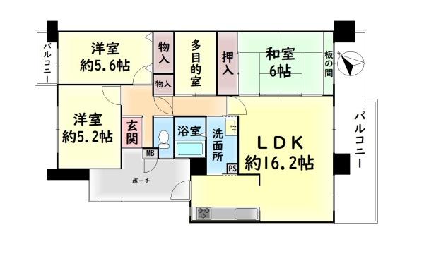 北助松第一次団地三棟　中古マンション
