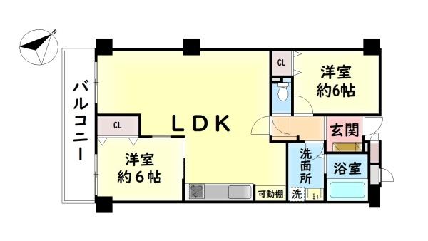 シャルマンコーポ松之浜 中古マンション(間取り)
