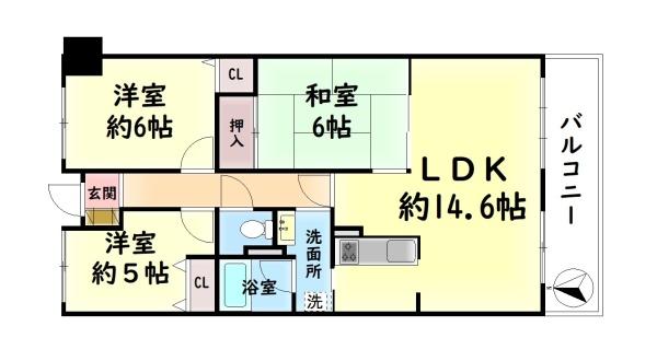 朝日プラザシティサザンコーストB棟 中古マンション(間取り)