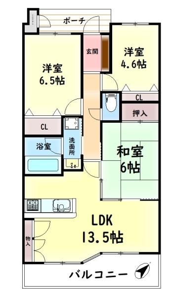 ファミール岸和田プレジオ 中古マンション(間取り)