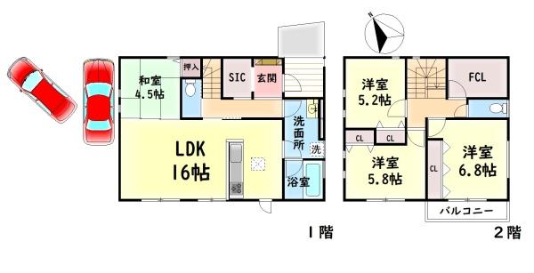 泉南郡熊取町大宮２丁目の新築一戸建