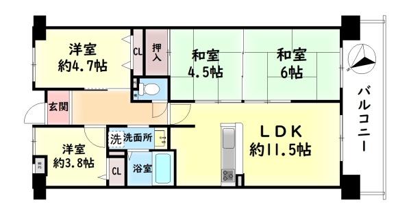 ユニライフ貝塚　中古マンション