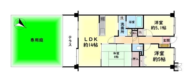 シャルマンフジ岸和田中央公園壱番館　中古マンション