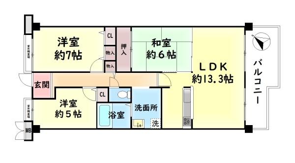 サンシティ貝塚４番館　中古マンション