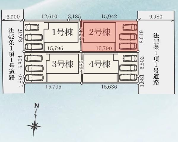 前橋市南町24-1(2号棟)(区画図)
