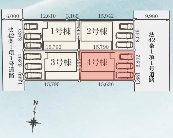 前橋市南町24-1期(4号棟)(区画図)
