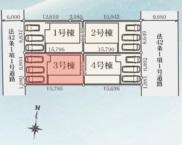 前橋市南町24-1期(3号棟)(区画図)