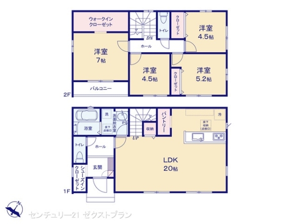 佐波郡玉村町1期2号棟(間取り)
