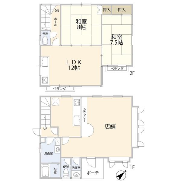 新富2丁目5番14　店舗併用住宅